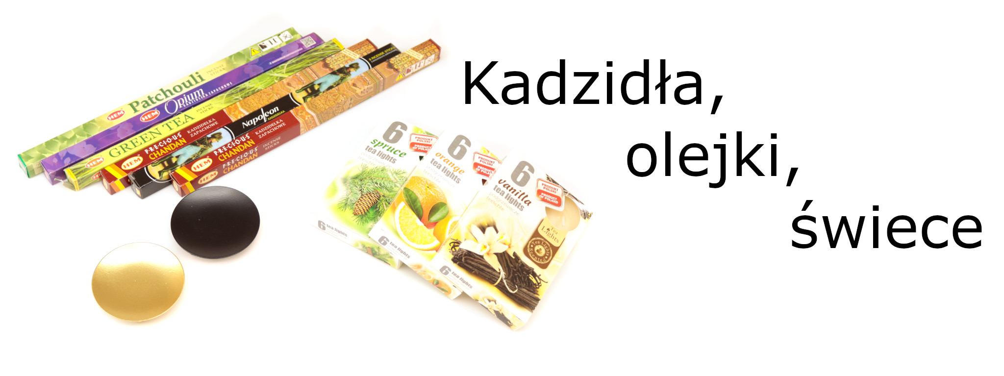 Kadzidła, olejki, świece