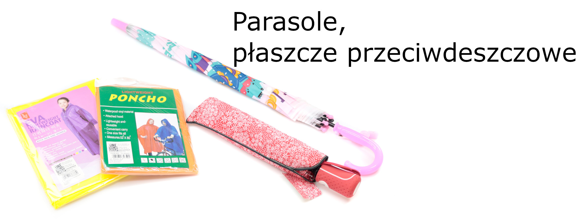 Parasole, płaszcze przeciwdeszczowe